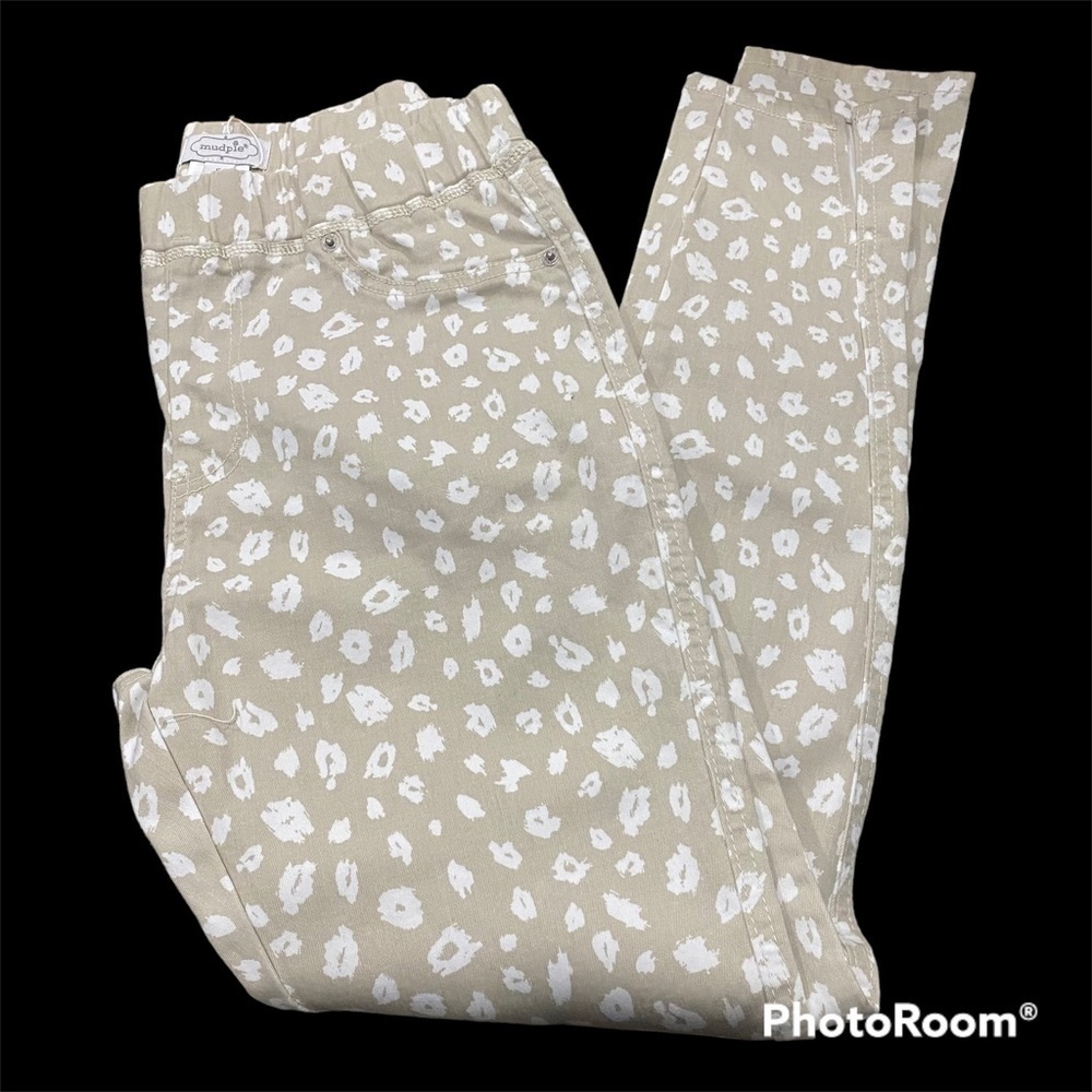 Women’s Spandex Frye Leopard Print Jeans - Mud Pie Tan Size S